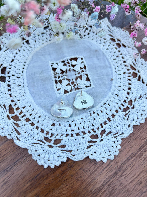 Blue Bird Cluster Earrings